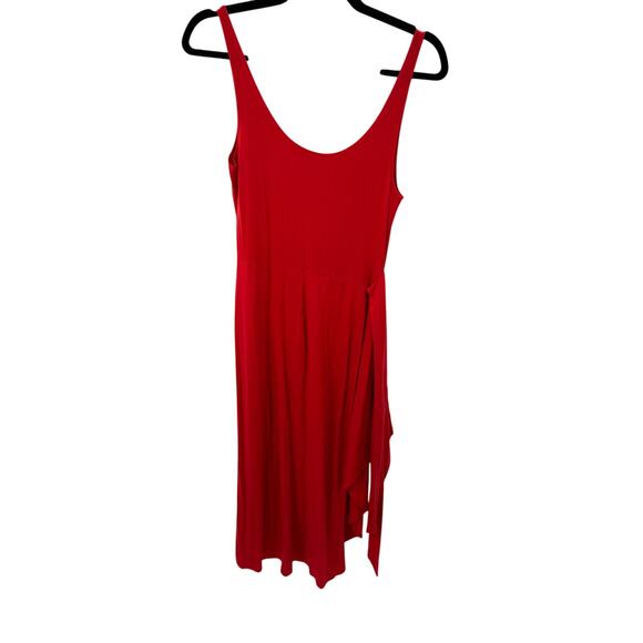 Reformation Jeans Dress Kaila Wrap Tank‎ Midi Women's Size Small Red - Picture 3 of 7
